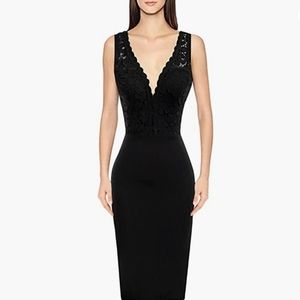 Grace Karin Sleeveless Deep V Neck Cocktail Pencil Dress - Large